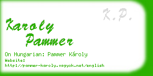 karoly pammer business card